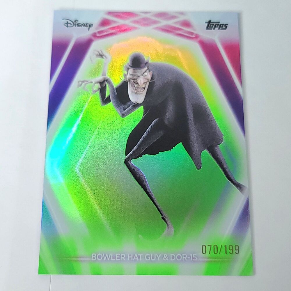 Bowler Hat Guy Topps 2026 Disney Neon Holo Parallel Refractor Limited 070/199